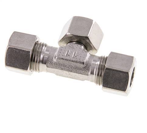 12L Stainless Steel T-Shape Tee Cutting Fitting with Swivel 315 bar Adjustable ISO 8434-1