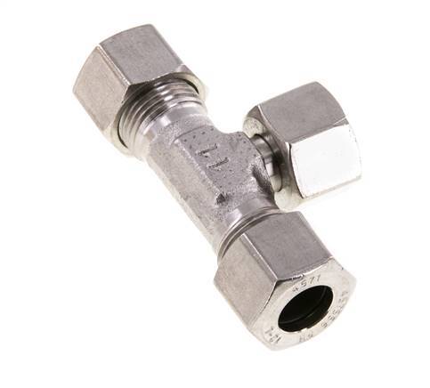 12L Stainless Steel T-Shape Tee Cutting Fitting with Swivel 315 bar Adjustable ISO 8434-1