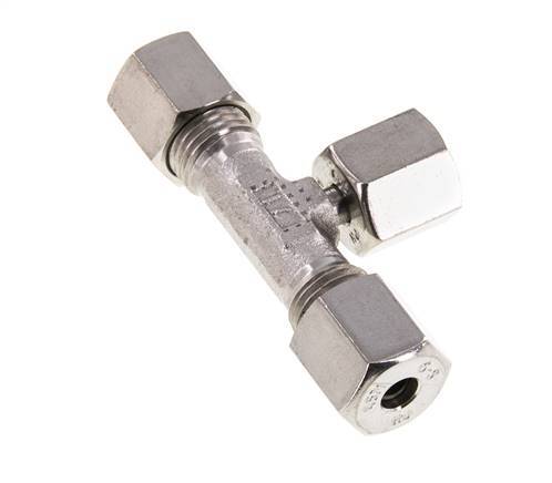 6S Stainless Steel T-Shape Tee Cutting Fitting with Swivel 630 bar Adjustable ISO 8434-1