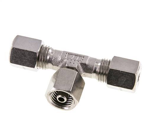 6S Stainless Steel T-Shape Tee Cutting Fitting with Swivel 630 bar Adjustable ISO 8434-1