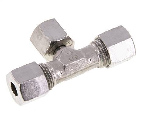 8S Stainless Steel T-Shape Tee Cutting Fitting with Swivel 630 bar Adjustable ISO 8434-1