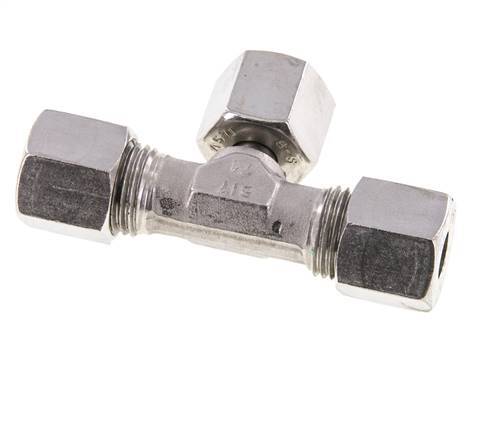 8S Stainless Steel T-Shape Tee Cutting Fitting with Swivel 630 bar Adjustable ISO 8434-1