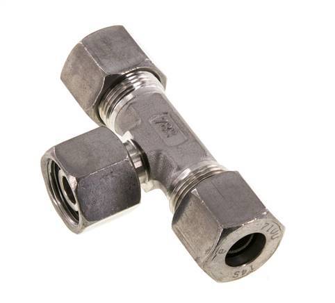 14S Stainless Steel T-Shape Tee Cutting Fitting with Swivel 630 bar Adjustable ISO 8434-1