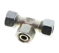 15L Zink plated Steel T-Shape Tee Cutting Fitting with Swivel 315 bar NBR Adjustable ISO 8434-1