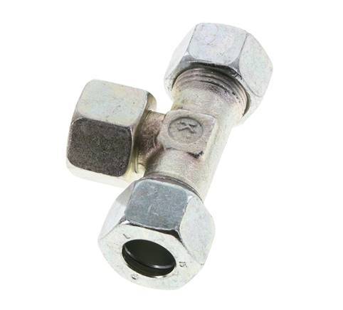 15L Zink plated Steel T-Shape Tee Cutting Fitting with Swivel 315 bar NBR Adjustable ISO 8434-1