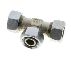 18L Zink plated Steel T-Shape Tee Cutting Fitting with Swivel 315 bar NBR Adjustable ISO 8434-1