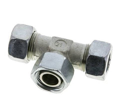 22L Zink plated Steel T-Shape Tee Cutting Fitting with Swivel 160 bar NBR Adjustable ISO 8434-1