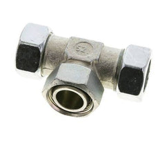 28L Zink plated Steel T-Shape Tee Cutting Fitting with Swivel 160 bar NBR Adjustable ISO 8434-1