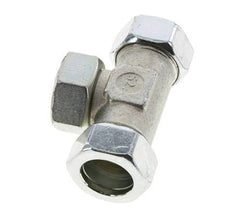 28L Zink plated Steel T-Shape Tee Cutting Fitting with Swivel 160 bar NBR Adjustable ISO 8434-1