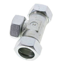 35L Zink plated Steel T-Shape Tee Cutting Fitting with Swivel 160 bar NBR Adjustable ISO 8434-1