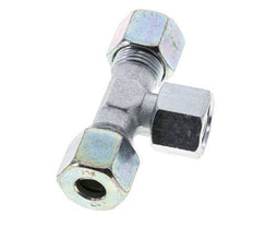 10S Zink plated Steel T-Shape Tee Cutting Fitting with Swivel 630 bar NBR Adjustable ISO 8434-1