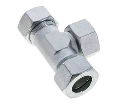 30S Zink plated Steel T-Shape Tee Cutting Fitting with Swivel 400 bar NBR Adjustable ISO 8434-1