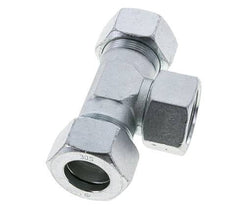 30S Zink plated Steel T-Shape Tee Cutting Fitting with Swivel 400 bar NBR Adjustable ISO 8434-1