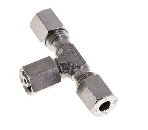 6L Stainless Steel T-Shape Tee Cutting Fitting with Swivel 315 bar FKM Adjustable ISO 8434-1