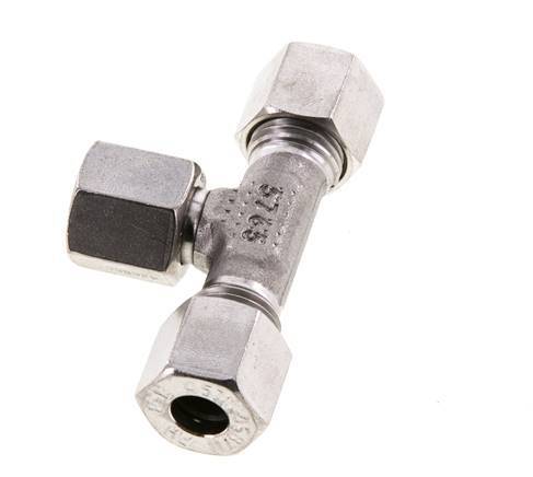 8L Stainless Steel T-Shape Tee Cutting Fitting with Swivel 315 bar FKM Adjustable ISO 8434-1