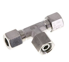 10L Stainless Steel T-Shape Tee Cutting Fitting with Swivel 315 bar FKM Adjustable ISO 8434-1