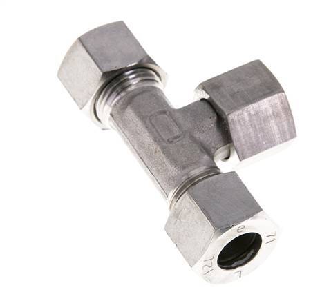 12L Stainless Steel T-Shape Tee Cutting Fitting with Swivel 315 bar FKM Adjustable ISO 8434-1