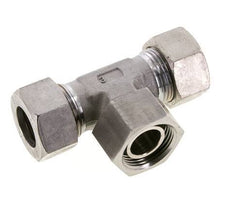 22L Stainless Steel T-Shape Tee Cutting Fitting with Swivel 160 bar FKM Adjustable ISO 8434-1