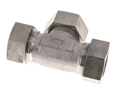 35L Stainless Steel T-Shape Tee Cutting Fitting with Swivel 160 bar FKM Adjustable ISO 8434-1