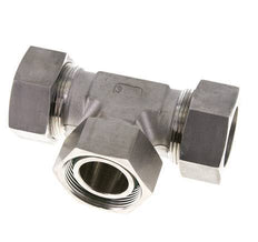 35L Stainless Steel T-Shape Tee Cutting Fitting with Swivel 160 bar FKM Adjustable ISO 8434-1