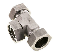 42L Stainless Steel T-Shape Tee Cutting Fitting with Swivel 160 bar FKM Adjustable ISO 8434-1