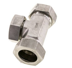 42L Stainless Steel T-Shape Tee Cutting Fitting with Swivel 160 bar FKM Adjustable ISO 8434-1