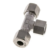 10S Stainless Steel T-Shape Tee Cutting Fitting with Swivel 630 bar FKM Adjustable ISO 8434-1