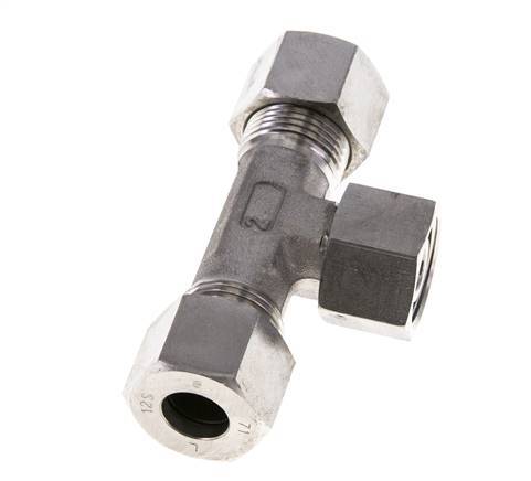 12S Stainless Steel T-Shape Tee Cutting Fitting with Swivel 630 bar FKM Adjustable ISO 8434-1