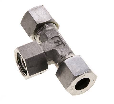 14S Stainless Steel T-Shape Tee Cutting Fitting with Swivel 630 bar FKM Adjustable ISO 8434-1