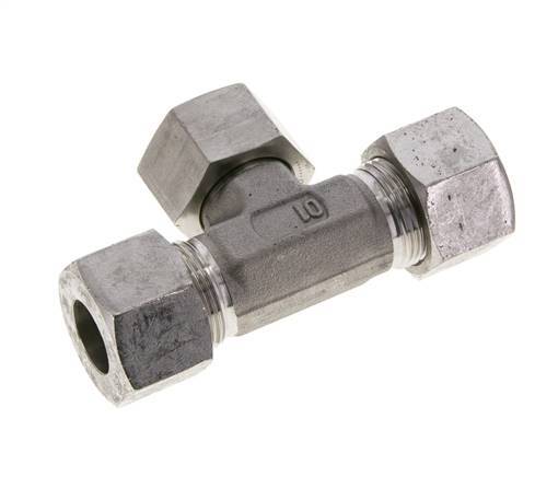 16S Stainless Steel T-Shape Tee Cutting Fitting with Swivel 400 bar FKM Adjustable ISO 8434-1