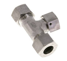20S Stainless Steel T-Shape Tee Cutting Fitting with Swivel 400 bar FKM Adjustable ISO 8434-1