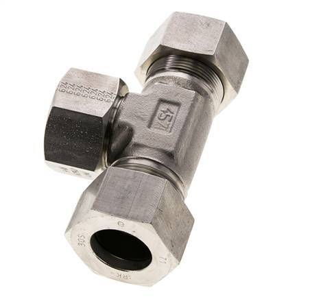 30S Stainless Steel T-Shape Tee Cutting Fitting with Swivel 400 bar FKM Adjustable ISO 8434-1