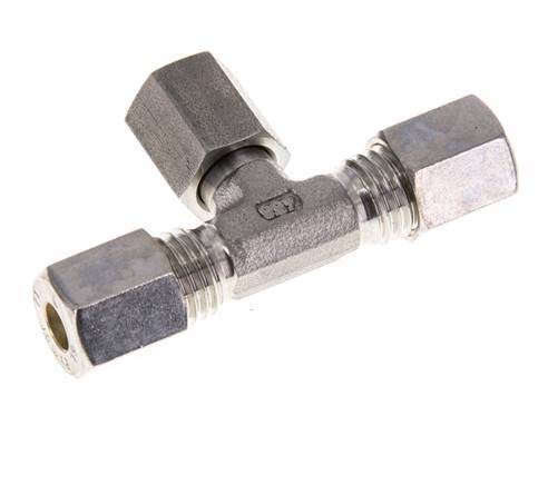 Comp Fitting T 6L Stainless Steel T-Shape Tee Compression Fitting with Swivel 315 bar ...