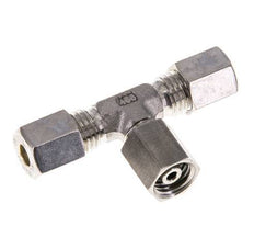 6L Stainless Steel T-Shape Tee Compression Fitting with Swivel 315 bar FKM Adjustable ISO 8434-1