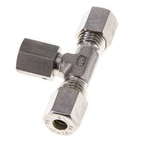 6L Stainless Steel T-Shape Tee Compression Fitting with Swivel 315 bar FKM Adjustable ISO 8434-1