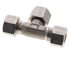 12L Stainless Steel T-Shape Tee Compression Fitting with Swivel 315 bar FKM Adjustable ISO 8434-1