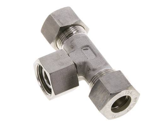 Comp Fitting T 15L Stainless Steel T-Shape Tee Compression Fitting with Swivel 315 ba ...