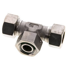 18L Stainless Steel T-Shape Tee Compression Fitting with Swivel 315 bar FKM Adjustable ISO 8434-1