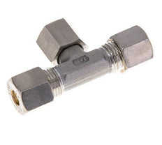 8S Stainless Steel T-Shape Tee Compression Fitting with Swivel 500 bar FKM Adjustable ISO 8434-1