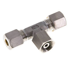 8S Stainless Steel T-Shape Tee Compression Fitting with Swivel 500 bar FKM Adjustable ISO 8434-1