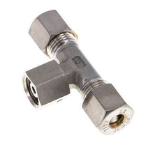 8S Stainless Steel T-Shape Tee Compression Fitting with Swivel 500 bar FKM Adjustable ISO 8434-1