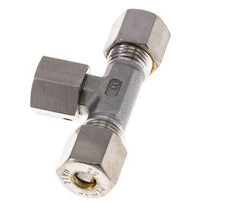 8S Stainless Steel T-Shape Tee Compression Fitting with Swivel 500 bar FKM Adjustable ISO 8434-1