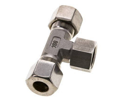 14S Stainless Steel T-Shape Tee Compression Fitting with Swivel 400 bar FKM Adjustable ISO 8434-1