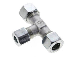 10L & 12L Zink plated Steel T-Shape Tee Cutting Fitting 315 bar ISO 8434-1