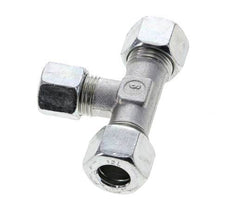 10L & 12L Zink plated Steel T-Shape Tee Cutting Fitting 315 bar ISO 8434-1
