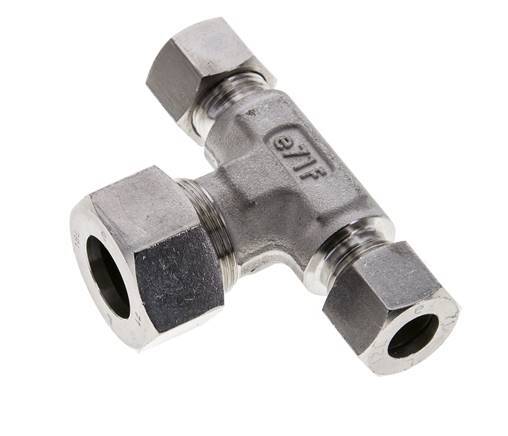 12L & 18L Stainless Steel T-Shape Tee Cutting Fitting 315 bar ISO 8434-1