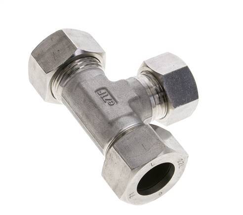 18L & 22L Stainless Steel T-Shape Tee Cutting Fitting 160 bar ISO 8434-1