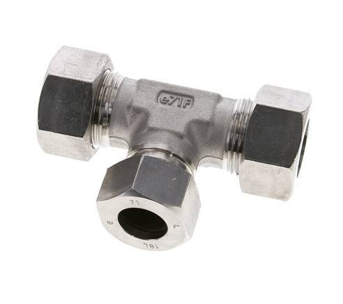 18L & 22L Stainless Steel T-Shape Tee Cutting Fitting 160 bar ISO 8434-1