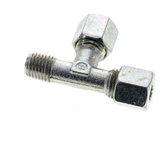 8L & M12x1.5 (con) Zink Plated Steel Right Angle Tee Cutting Fitting with Male Threads 315 bar ISO 8434-1