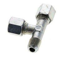 8L & M12x1.5 (con) Zink Plated Steel Right Angle Tee Cutting Fitting with Male Threads 315 bar ISO 8434-1